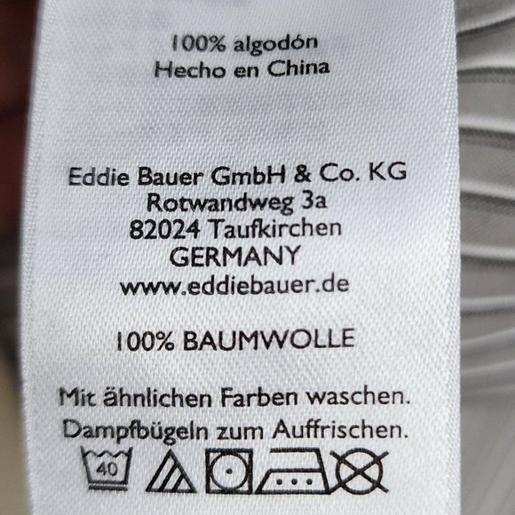 Eddie Bauer Gray Pin Striped Button Down Shirt Size Large - Picture 13 of 14